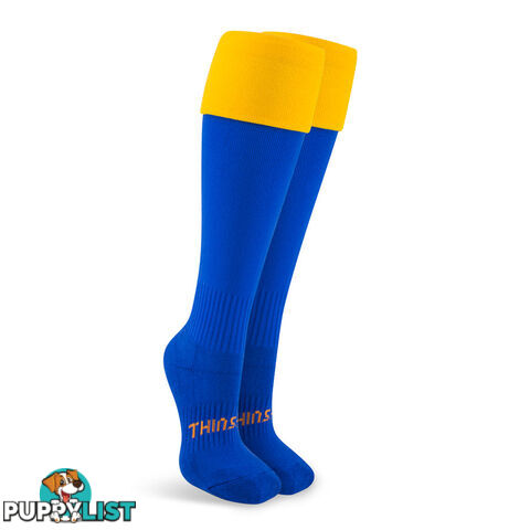 Thinskins Fine Football Socks - Royal/Gold - THINSKINS