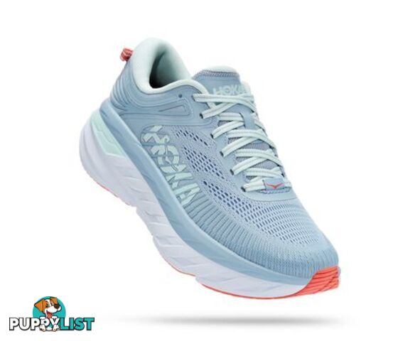 Bondi 7 Womens Running Shoe - Blue Fog/Blue Glass - HOKA