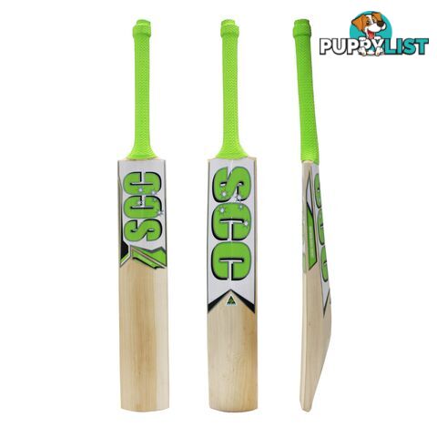 SCC Daniel Sams Elite Conqueror SH Cricket Bat Fluro Green - SCC