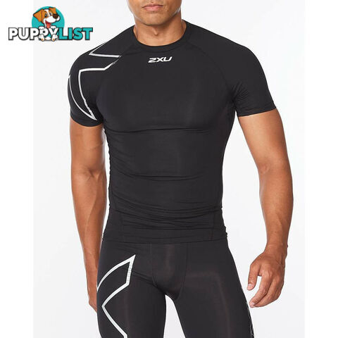 2XU Mens Core Compression Short Sleeve - 2XU - 9336340975182