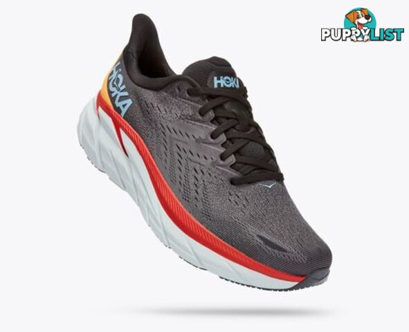 Hoka Mens Clifton 8 Wide Running Shoe - Anthracite/Castlerock - HOKA