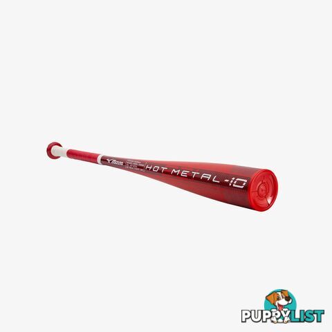 Mizuno B21 Hot Metal Youth (-10)Composite Baseball Bat - Red/White - MIZUNO - 9342556357018