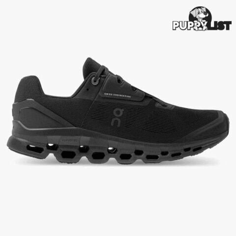 On Cloudstratus Mens Running Shoe - Black - ON