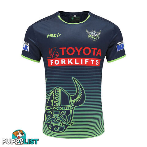 ISC Adults Canberra Raiders 2022 Run Out Tee - Navy/Green - ISC