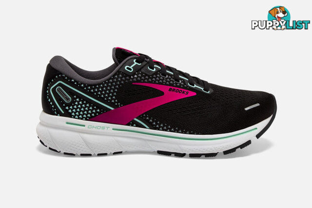 Brooks Womens Ghost 14 D Black - BROOKS