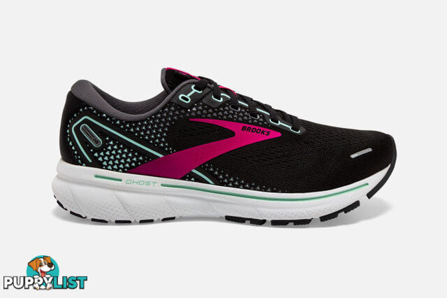 Brooks Womens Ghost 14 D Black - BROOKS