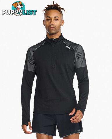 2XU Mens Light Speed 1/2 Zip Top - Black - 2XU