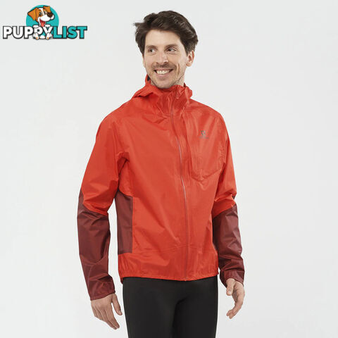 Salomon Mens Bonatti WP Jacket - Fiery Red/Cabernet - SALOMON