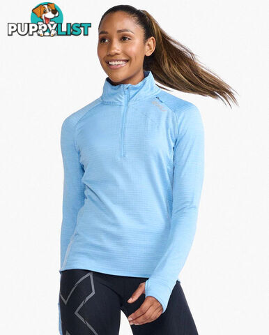 2XU Womens Ignition 1/4 Zip Top - Mirage/Silver - 2XU