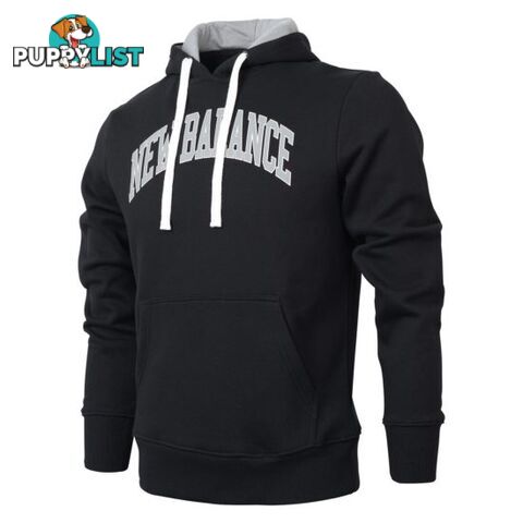 New Balance Mens Logo Hoodie- Black - NEWBALANCE