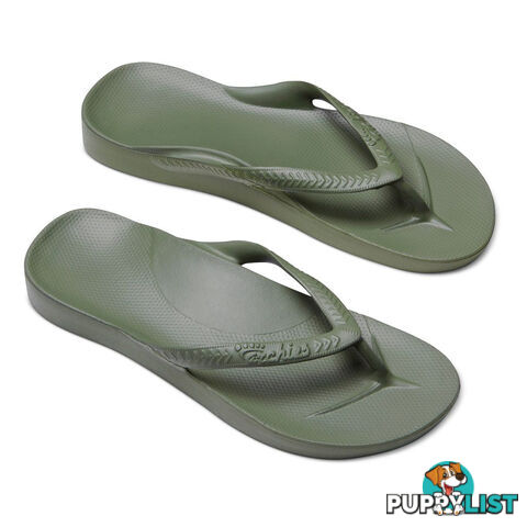 Archies Adults Arch Support Thongs - Khaki - ARCHIES