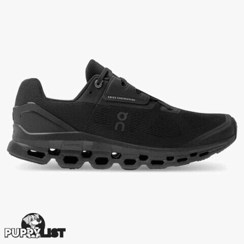 On Cloudstratus Mens Running Shoe - Black - ON