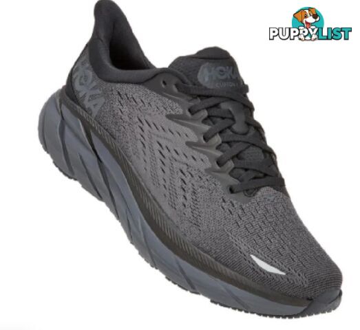 Hoka Clifton 8 D Womens Running Shoe - Black/Black - HOKA