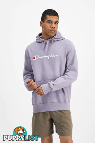 Champion Mens Script Hoodie - Purple - CHAMPION