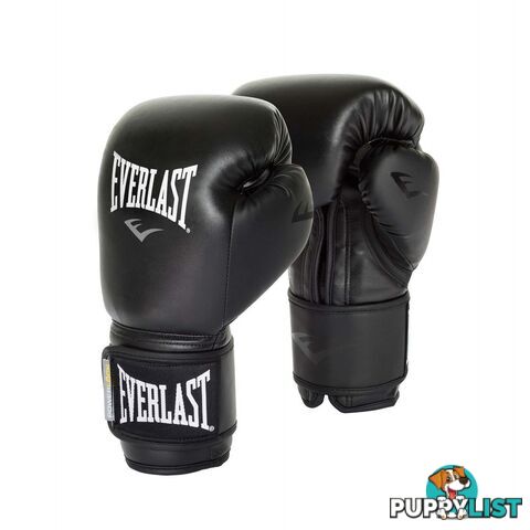 Everlast Powerlock 16oz Training Gloves - Black/Black - EVERLAST - 9320153771444