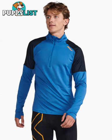 2XU Mens Light Speed 1/2 Zip Top - Blue - 2XU