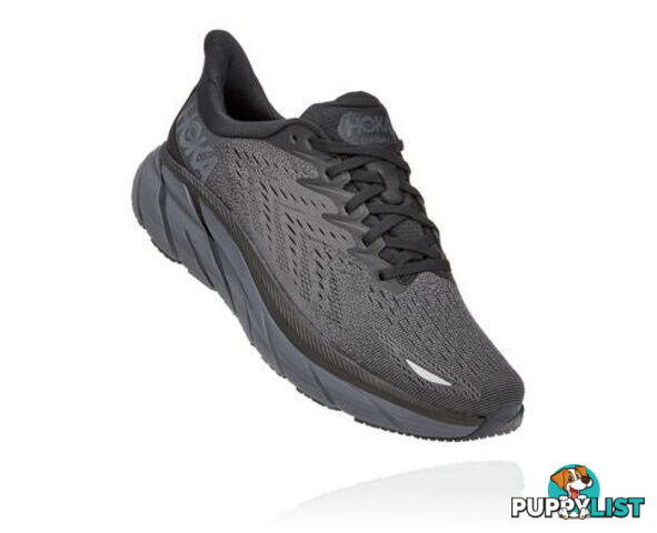 Hoka Mens Clifton 8 Running Shoe - Black/Black - HOKA