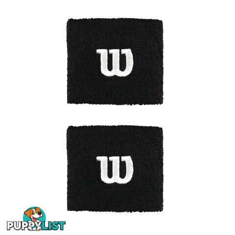 Wilson 2Pack Tennis Wristband - Black - WILSON