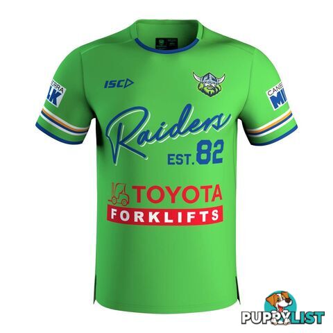 ISC Adults Canberra Raiders 2022 Run Out Tee - Green - ISC