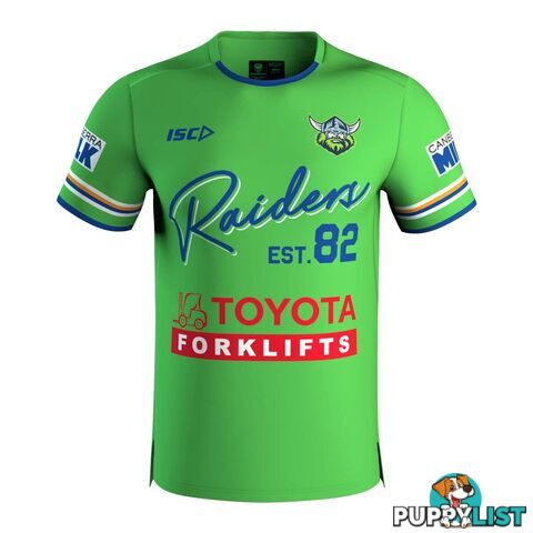 ISC Adults Canberra Raiders 2022 Run Out Tee - Green - ISC