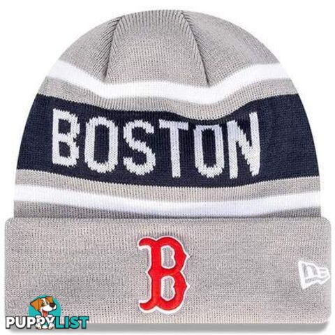 New Era Knit Thin Boston Red Sox Outline Beanie - Grey - NEW ERA - 195599493293