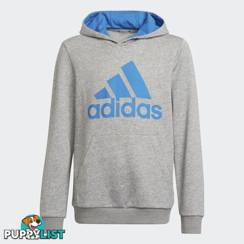 Adidas Boys Essentials Big Logo Hoodie - Grey - ADIDAS