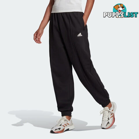 Adidas Womens Studio Fleece Pant - Black - ADIDAS