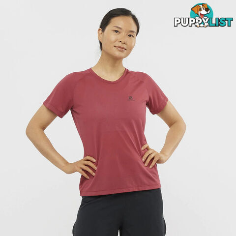 Salomon Womens Cross Rebel SS Tee - Earth Red - SALOMON