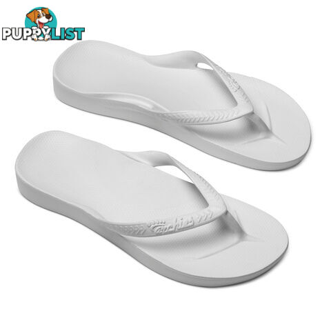 Archies Adults Arch Support Thongs - White - ARCHIES