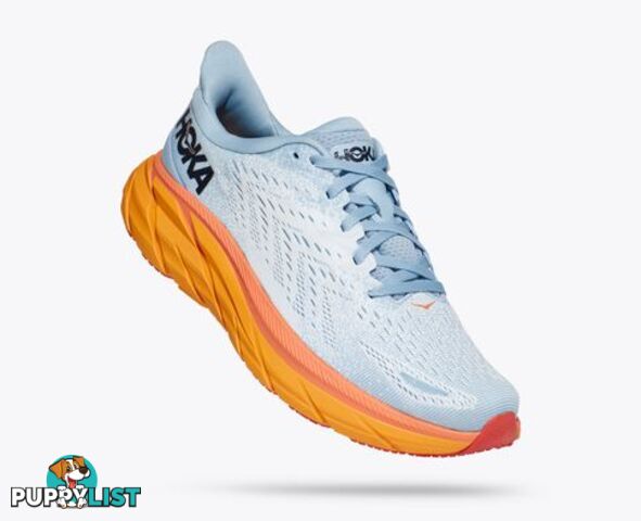 Hoka Womens Clifton 8 Running Shoe - Summer Song/Ice Flow - HOKA