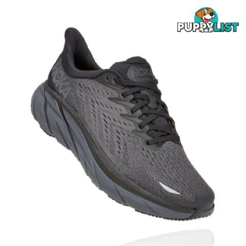 Hoka Mens Clifton 8 Running Shoe - Black/Black - HOKA