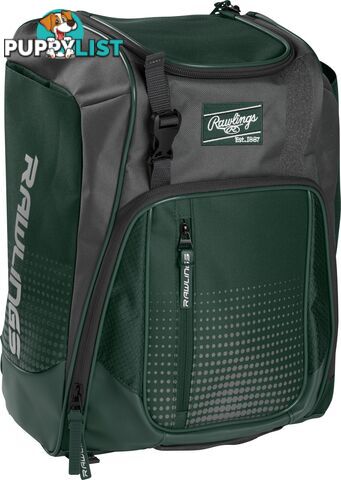 Rawlings Franchise Players Baseball/Softball Backpack - Dark Green - RAWLINGS