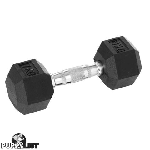 HCE Rubber Hex 7.5Kg Dumbbell - HCE