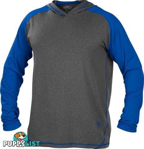 Rawlings Adult Hurler Lightweight Hoodie - Graphite/Royal Blue - RAWLINGS