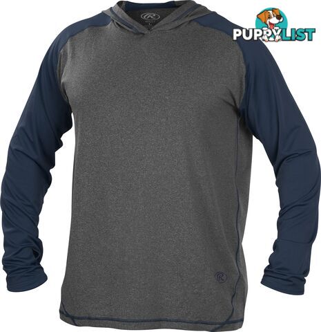 Rawlings Adult Hurler Lightweight Hoodie - Graphite/Navy - RAWLINGS