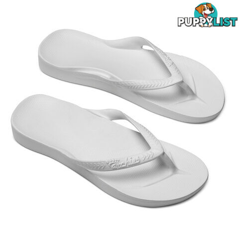 Archies Adults Arch Support Thongs - White - ARCHIES