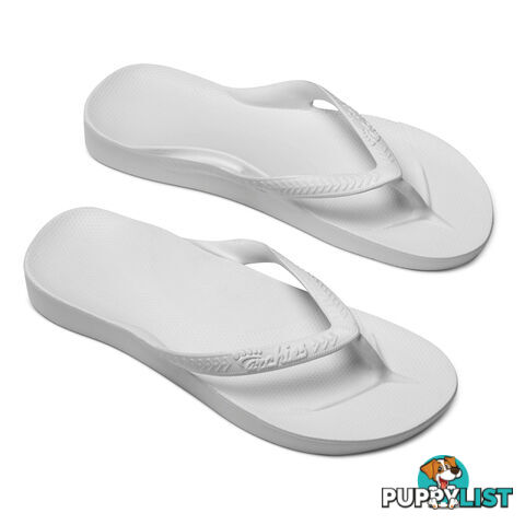 Archies Adults Arch Support Thongs - White - ARCHIES