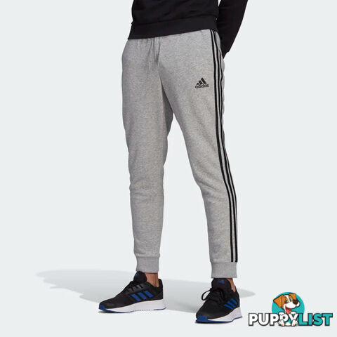 Adidas Mens Essentials Tapered Cuff 3 Stripes Pants - ADIDAS