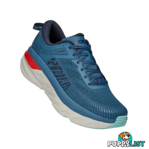 Hoka Mens Bondi 7 Running Shoe - Real Teal/Outer Space - HOKA