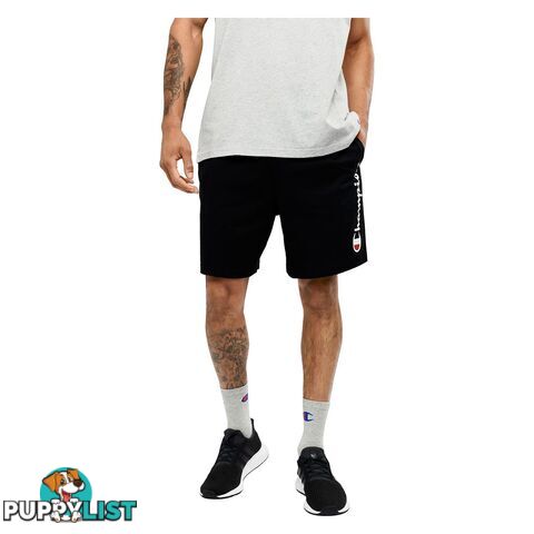 Champion Mens Script Jersey Short - Black - CHAMPION - 9351950861854