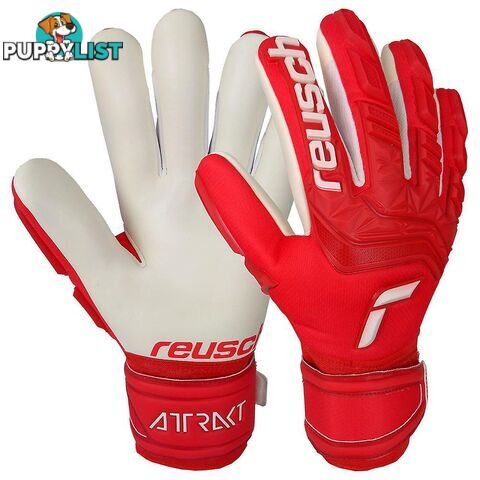 Reusch Attrakt Grip Finger Support GK Gloves - Red/White - REUSCH - 4060485276501