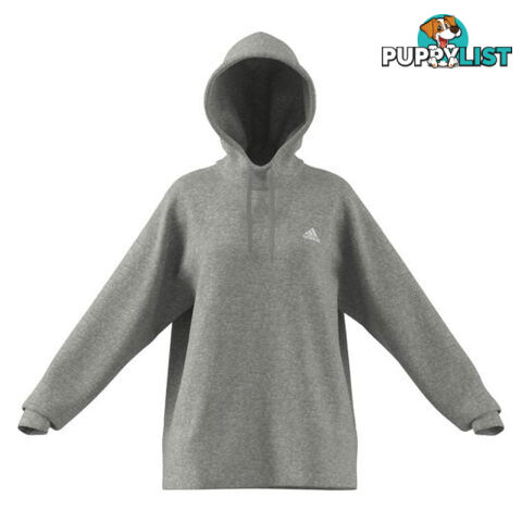 Adidas Womens Studio Fleece Hoodie - Grey - ADIDAS