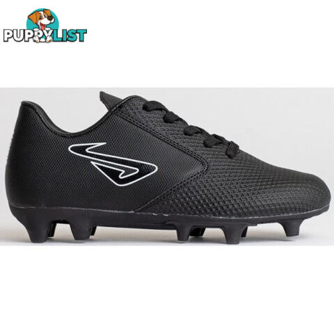 Nomis Rapid FG Kids Footy Boot - Black/Black - NOMIS