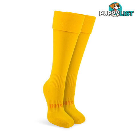 Thinskins Fine Knit Football Socks - Gold - THINSKINS