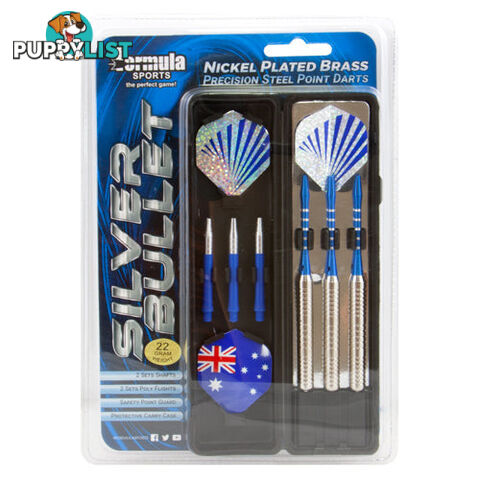 Formula Sports Silver Bullet Nickel Plated Brass Dart Gift Pack 24g - FORMULA SPORTS