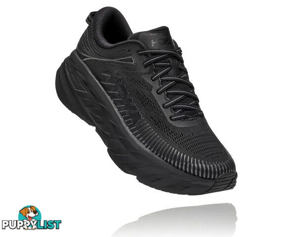 Hoka Mens Bondi 7 Running Shoe - Black/Black - HOKA