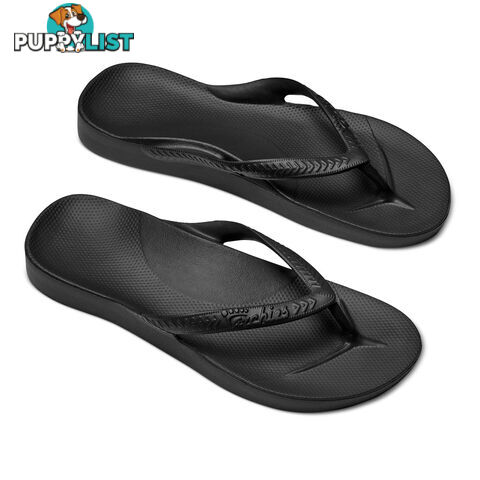 Archies Adults Arch Support Thongs - Black - ARCHIES