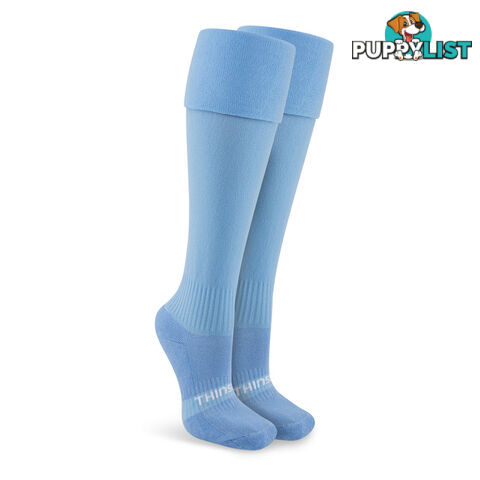 Thinskins Fine Knit Football Socks - Sky - THINSKINS