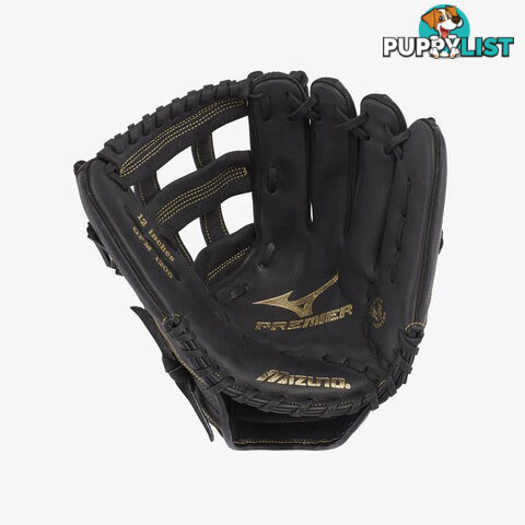 Mizuno Premier 12 Inch Softball RHT Fielders Glove - Black/Black - MIZUNO - 9342556282136