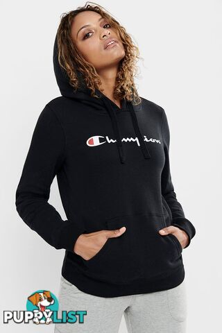 Champion Womens Script Hoodie - Black - CHAMPION - 9351950116862